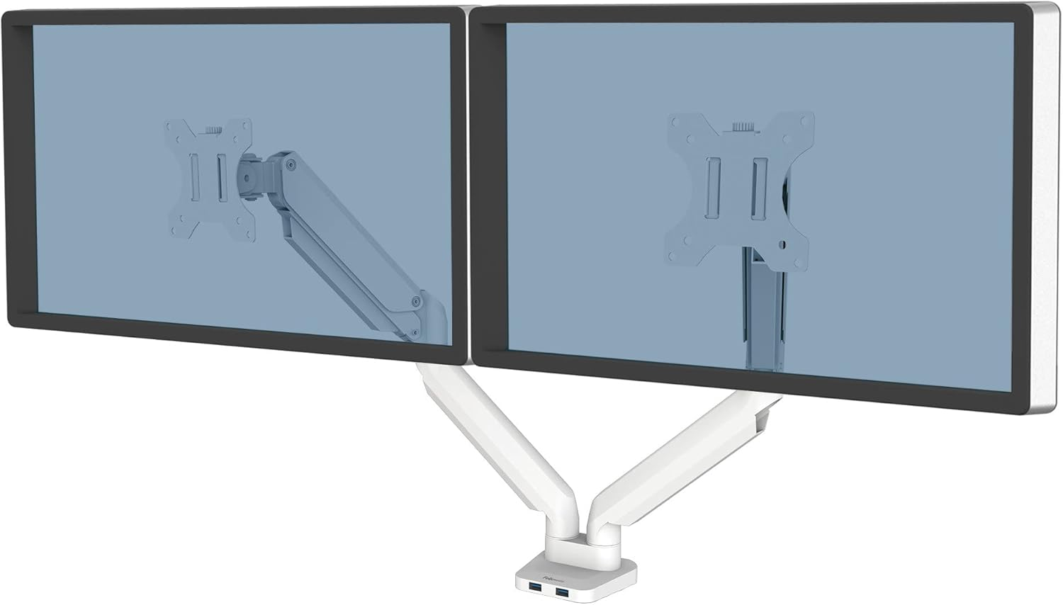 Fellowes Platinum Series Dual Monitor ARM White Fellowes Platinum Series Dual Monitor ARM White